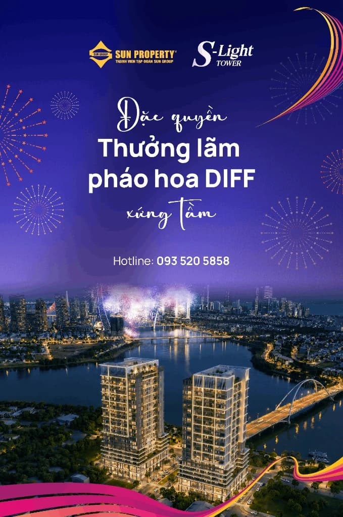 Đặc quyền thưởng lãm pháo hoa DIFF xứng tầm - S-Light Tower