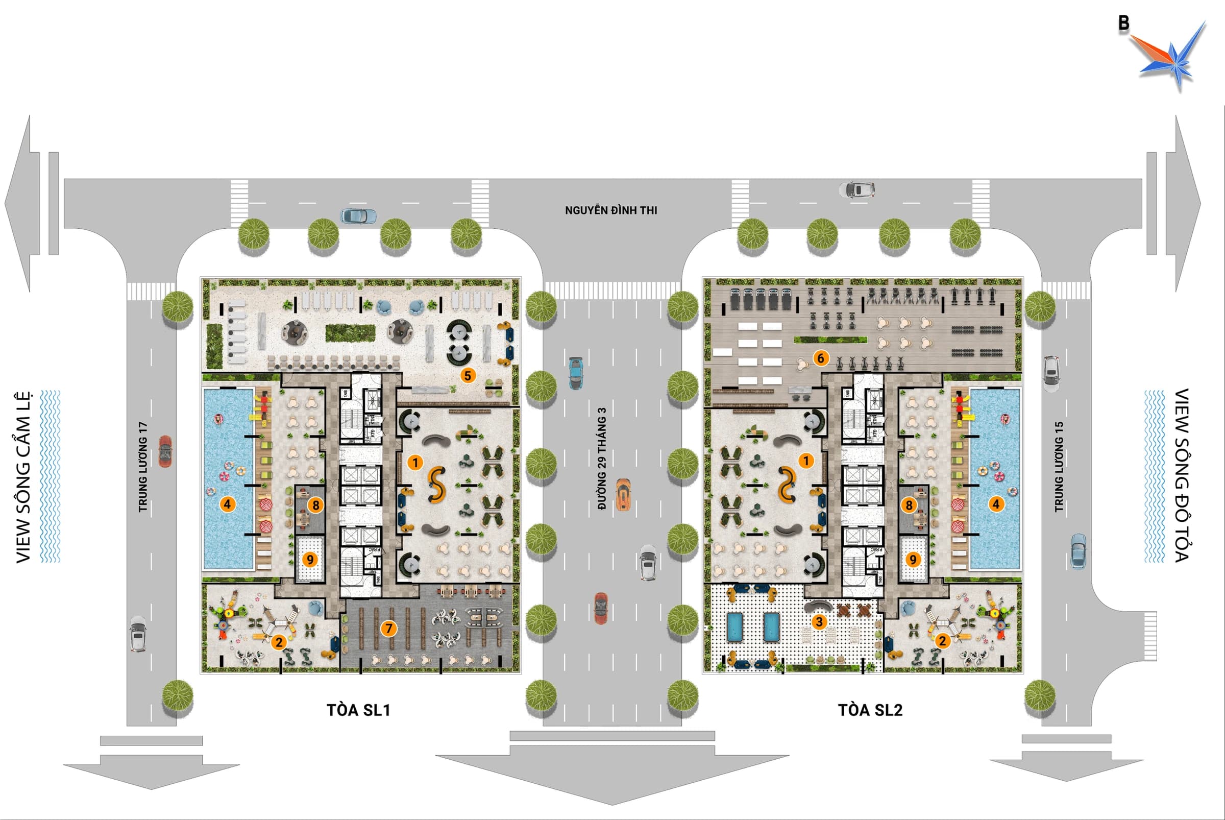Mặt bằng tiện ích S-Light Tower